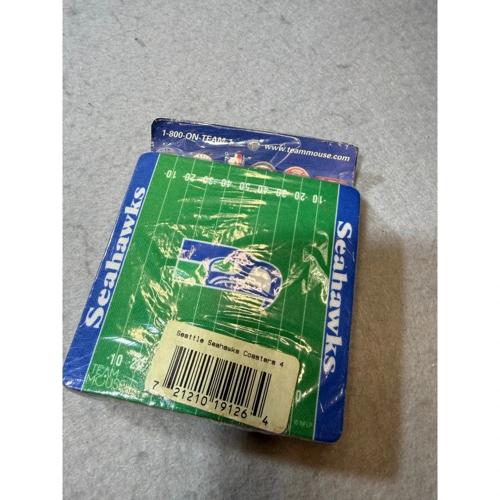 Seattle Seahawks NFL Club Coasters 4‎ Pack Team Mouse Football Fan Gift